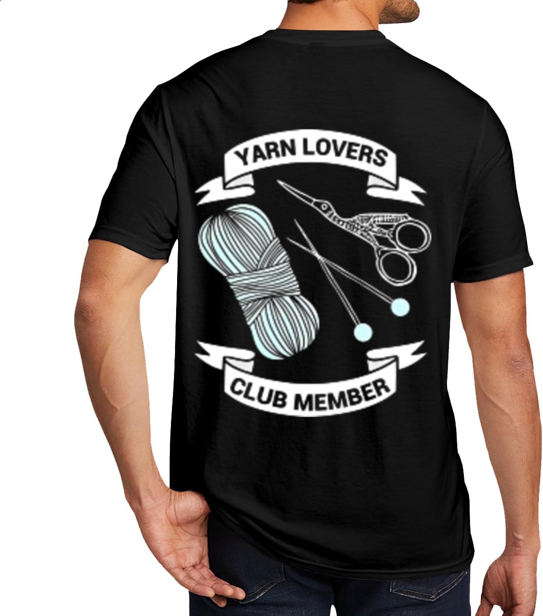 T-Shirts,Thin Red Line Skull,Leisure, 100% Cotton for Unisex - Yarn Lovers Club Member