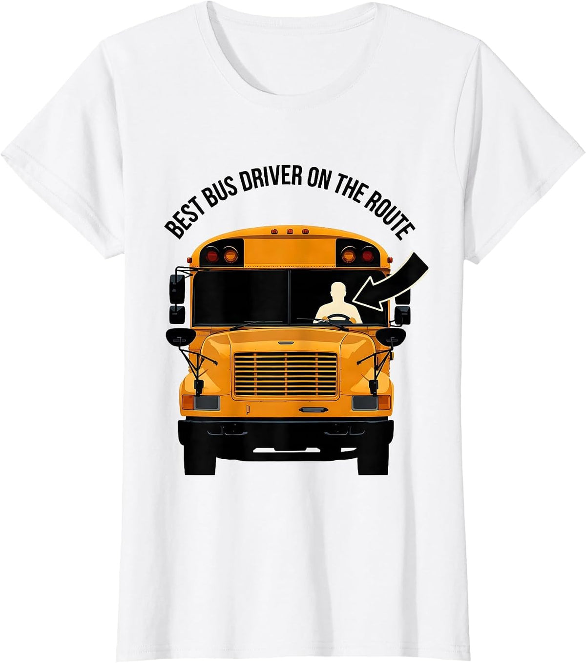 Women's Best Bus Driver On The Route Funny School Bus Driver T-Shirt - White