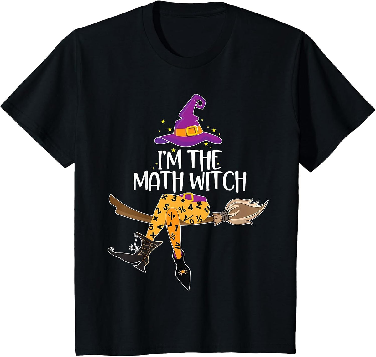 Im the Math Witch Shirt Halloween Matching Group Costume T-Shirt - Black
