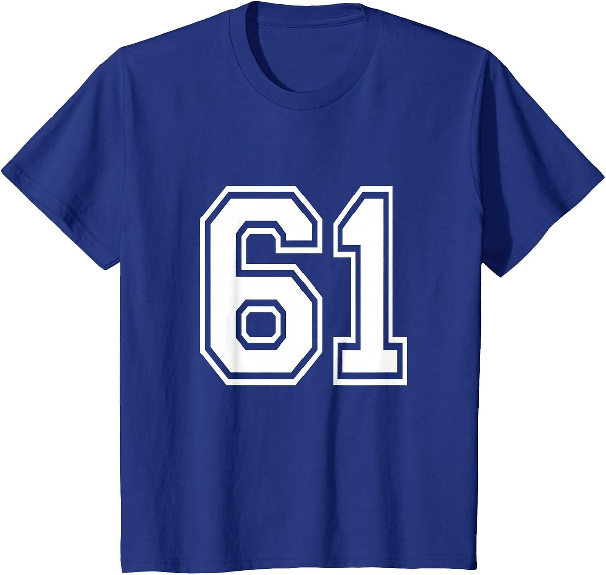 Number 61 Varsity Sports Team Jersey 61st Birthday 60 Years T-Shirt - Royal Blue