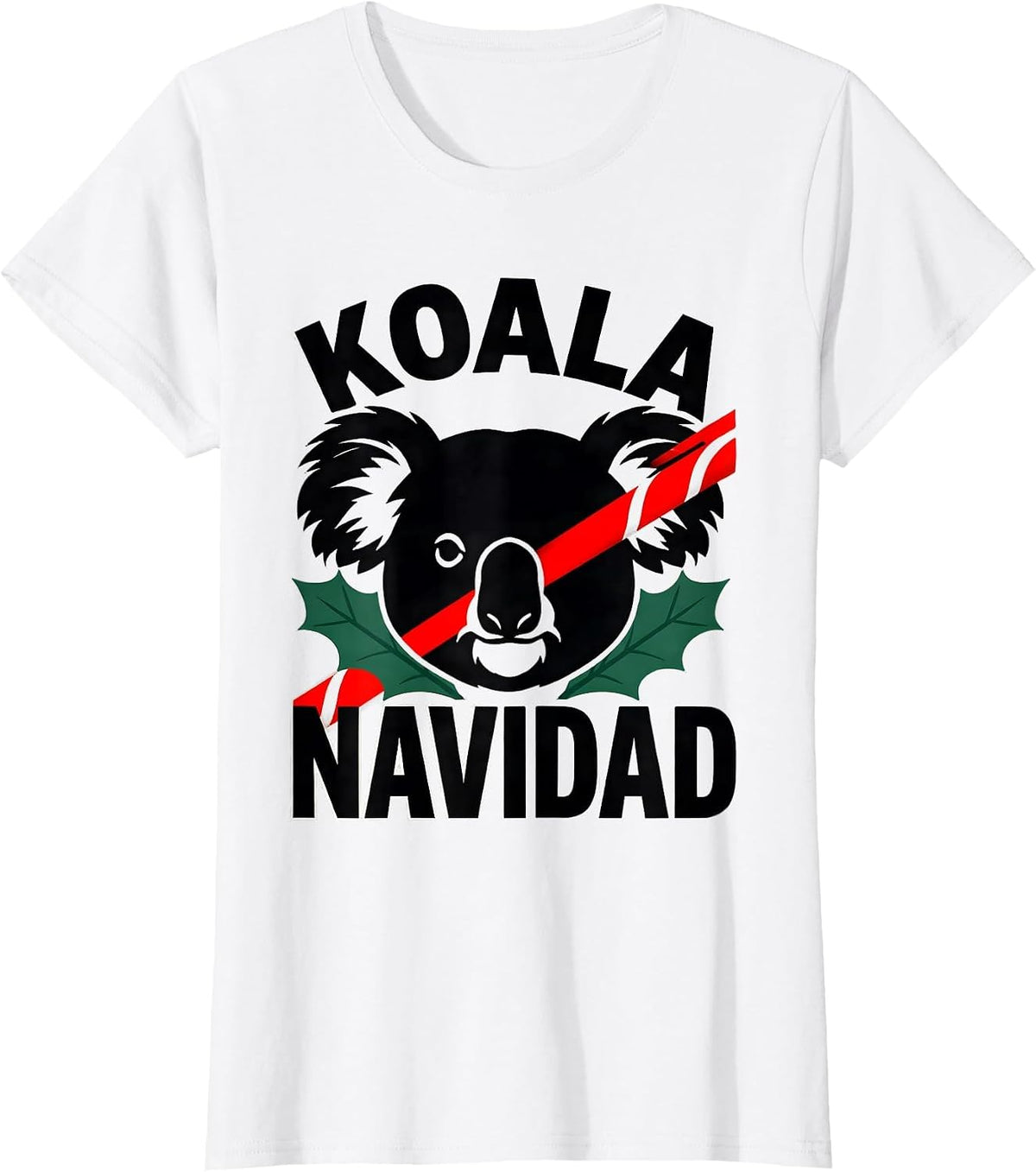 Women's Koala Navidad Funny Koala Lover Christmas Pun Gift T-Shirt - White