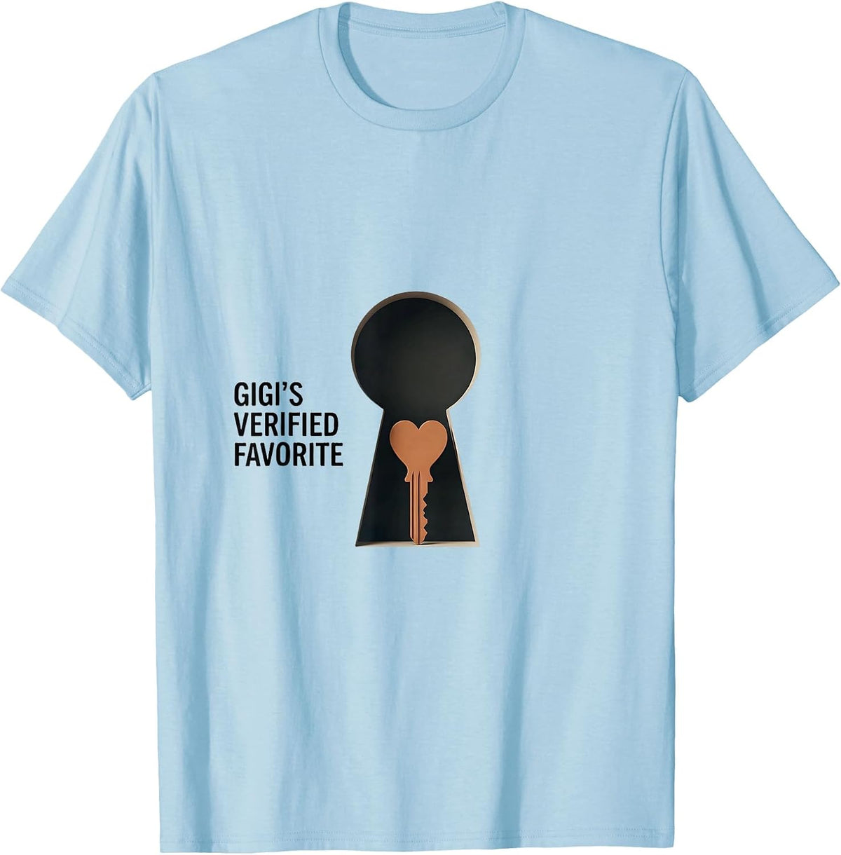 Men's Gigi's Verified Favorite Funny Grandparent Grandchild Humor T-Shirt - Baby Blue