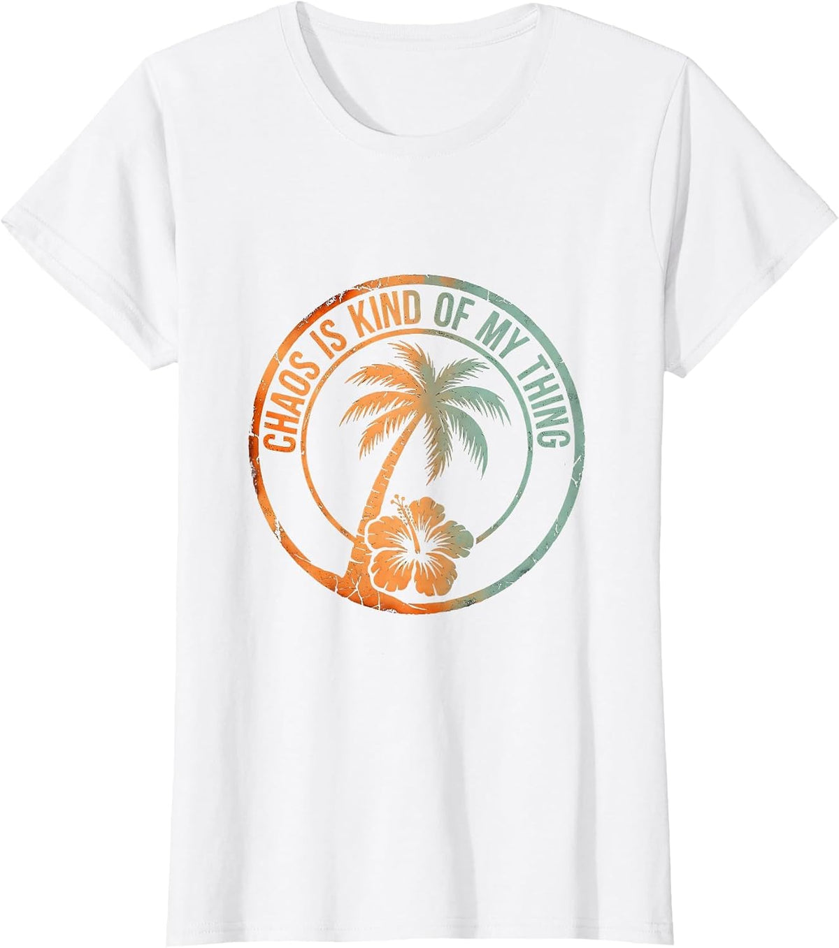 Chaos Is Kind Of My Thing Coordinator Design T-Shirt - White