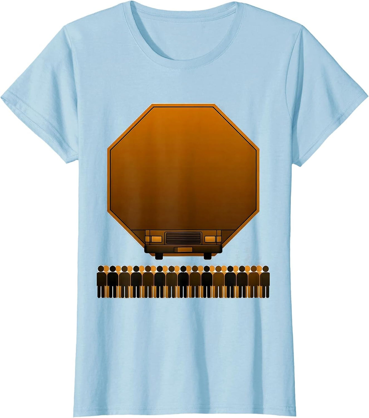 Stop Arm School Bus Driver Humor Appreciation T-Shirt - Baby Blue