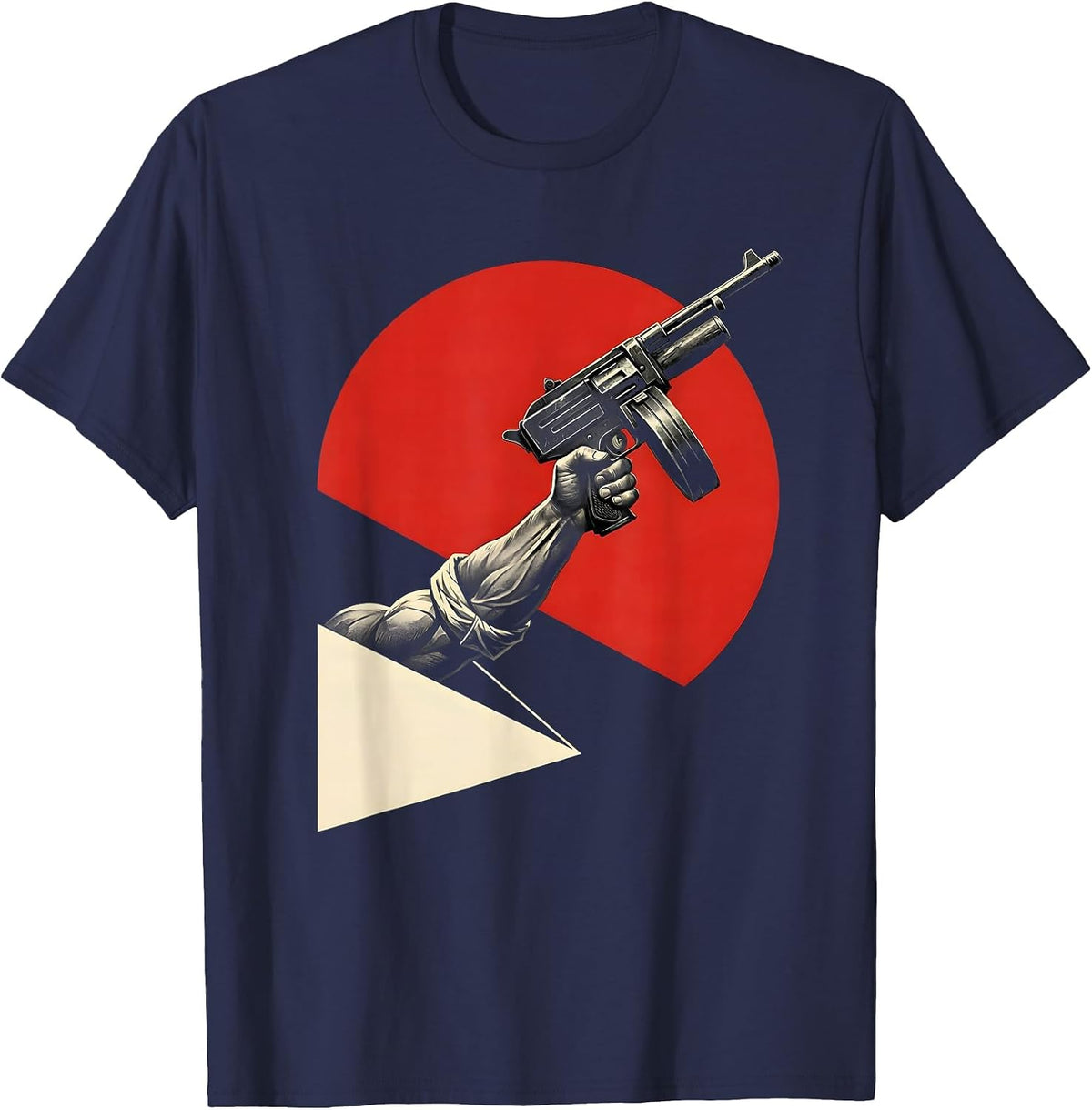 Men's Rosie the Riveter Bold Forearm Flex Graphic T-Shirt - Navy Blue