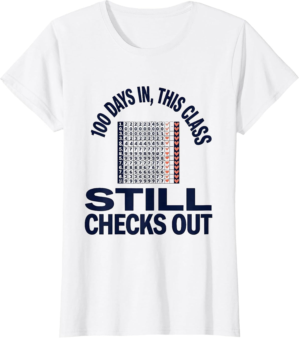 100 Days In, This Class Still Checks Out Teacher T-Shirt - White