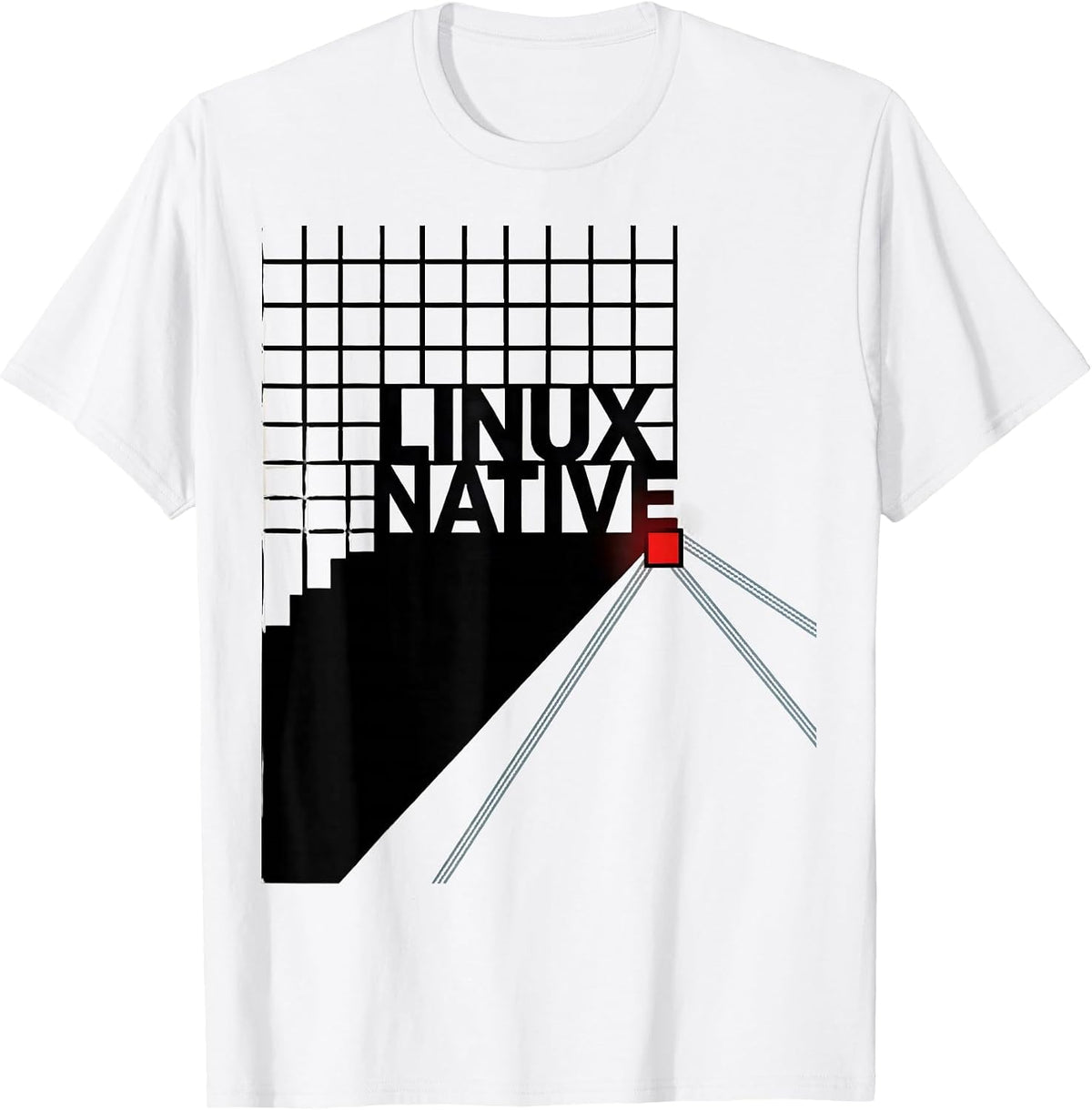 Men's Linux Native Constructivist Poster Geek Gift Programmer T-Shirt - White