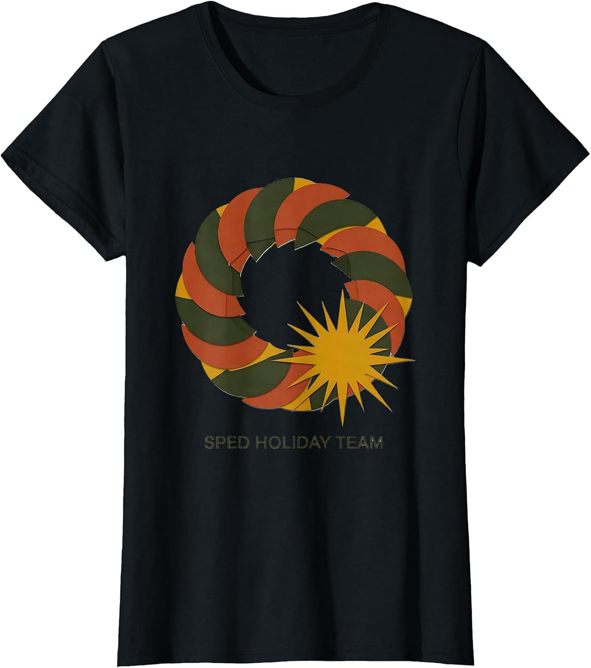 SPED Holiday Team Midcentury Modern Christmas Special Ed T-Shirt - Black