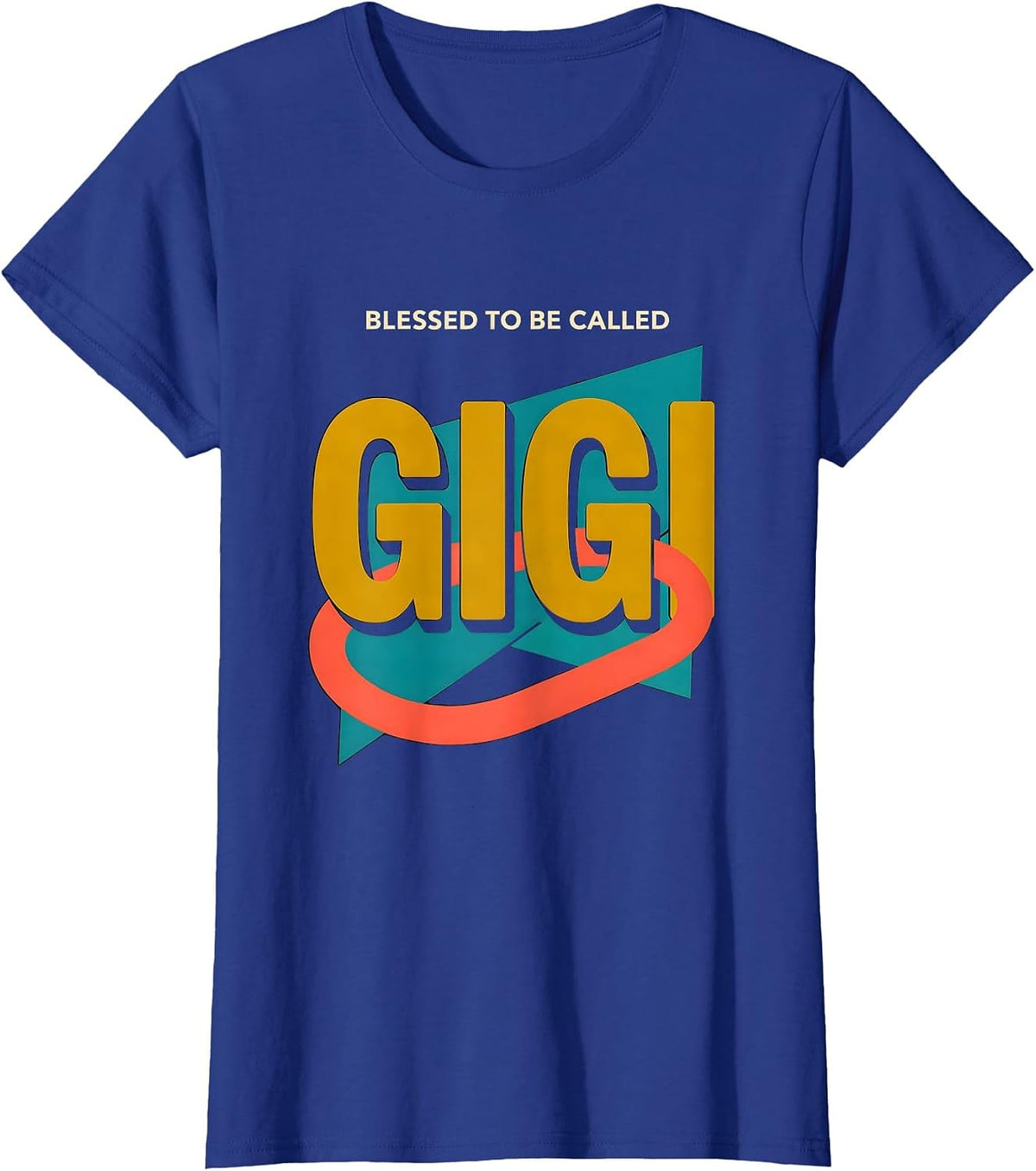 Women's Blessed To Be Called Gigi Sentimental Grandma Gift Christmas T-Shirt - Royal Blue