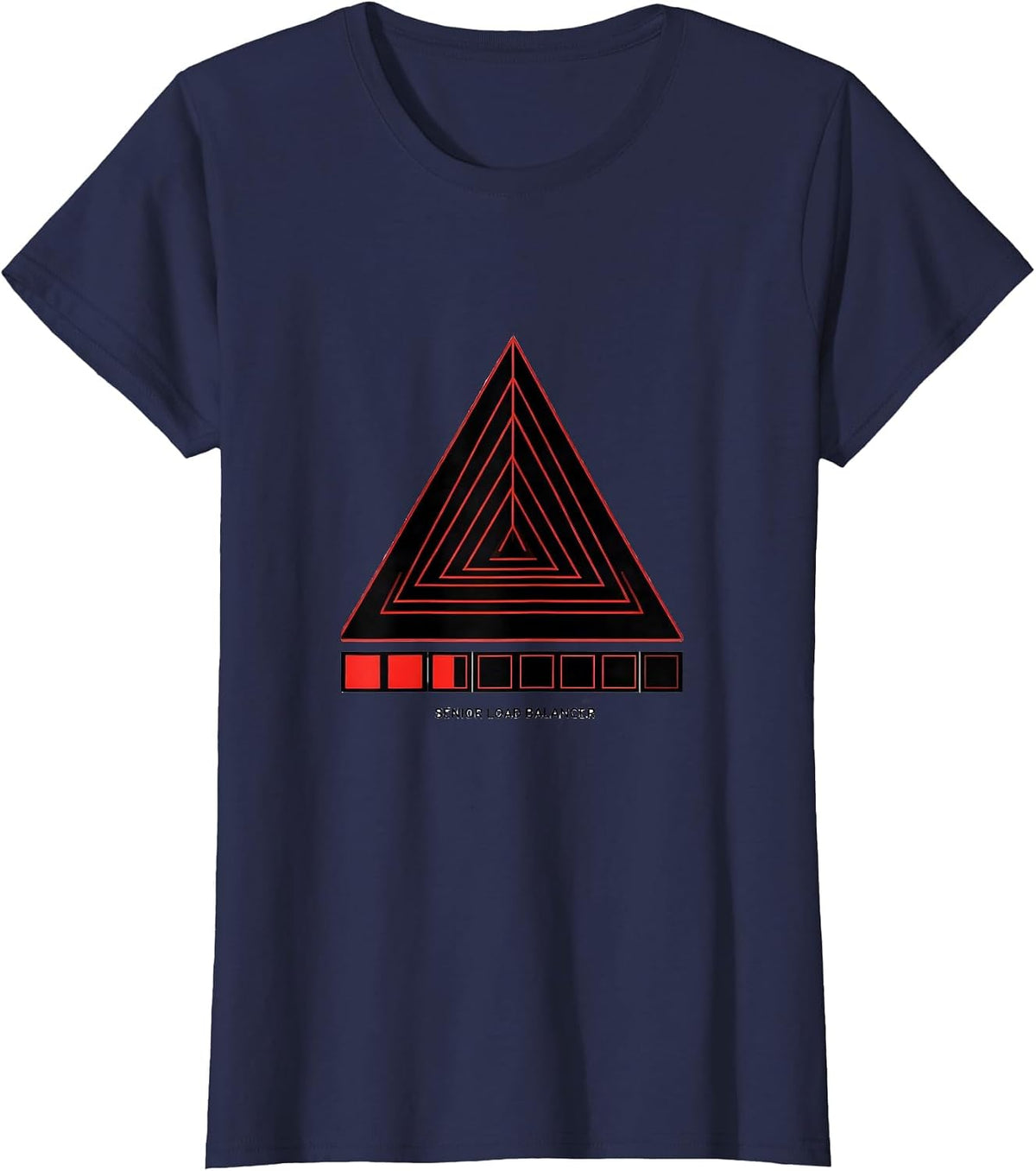 Women's Senior Load Balancer Funny Electrician Engineer Trade Humor T-Shirt - Navy Blue