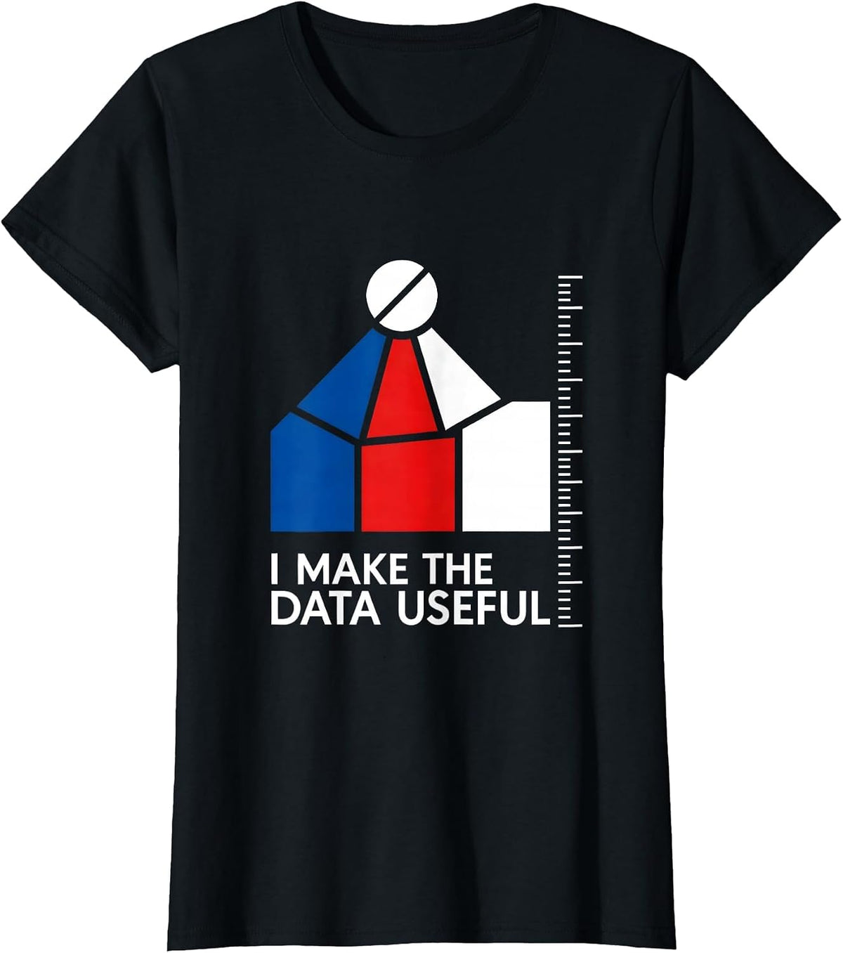 Women's I Make The Data Useful Bauhaus Modernist Special Education T-Shirt - Black