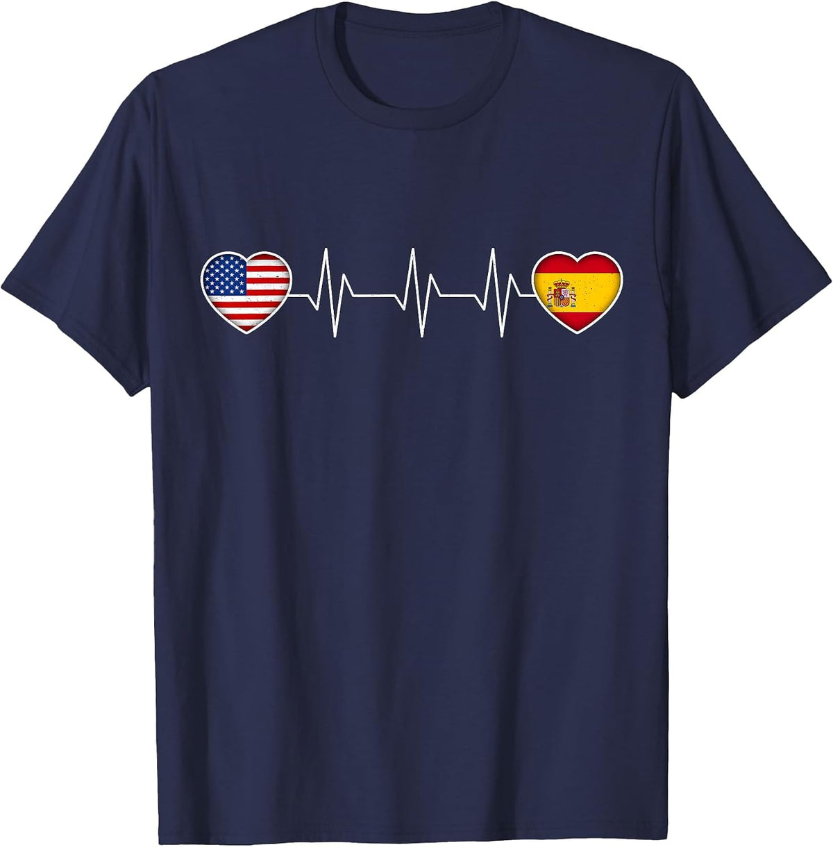Spain & USA T-Shirt - Navy Blue