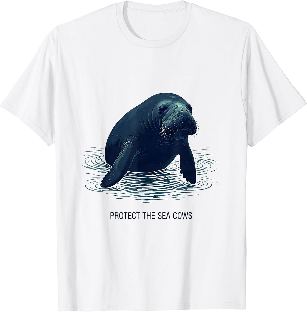 Men's Protect The Sea Cows Manatee Lover Crystal River Florida T-Shirt - White