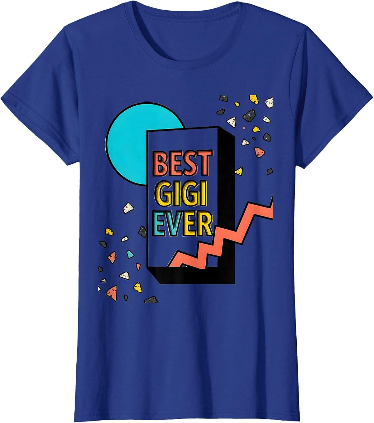 Women's Best Gigi Ever Grandma Pride Design T-Shirt - Royal Blue