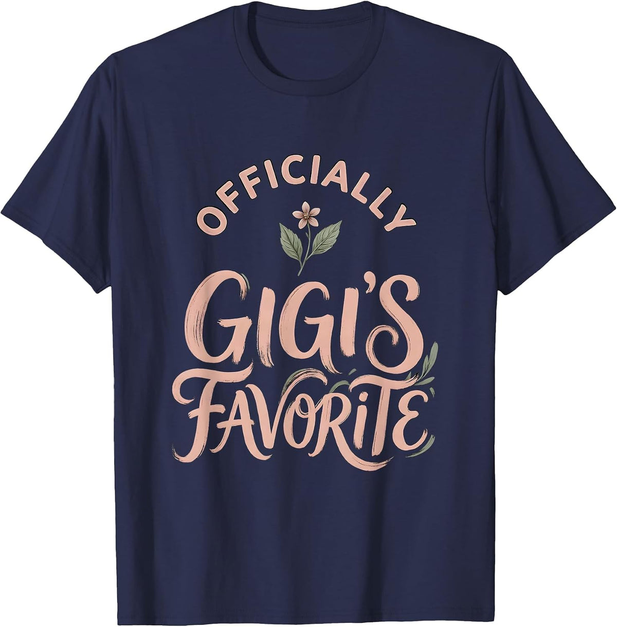 Men's Officially Gigi's Favorite Boho Typography Grandma Gift T-Shirt - Navy Blue