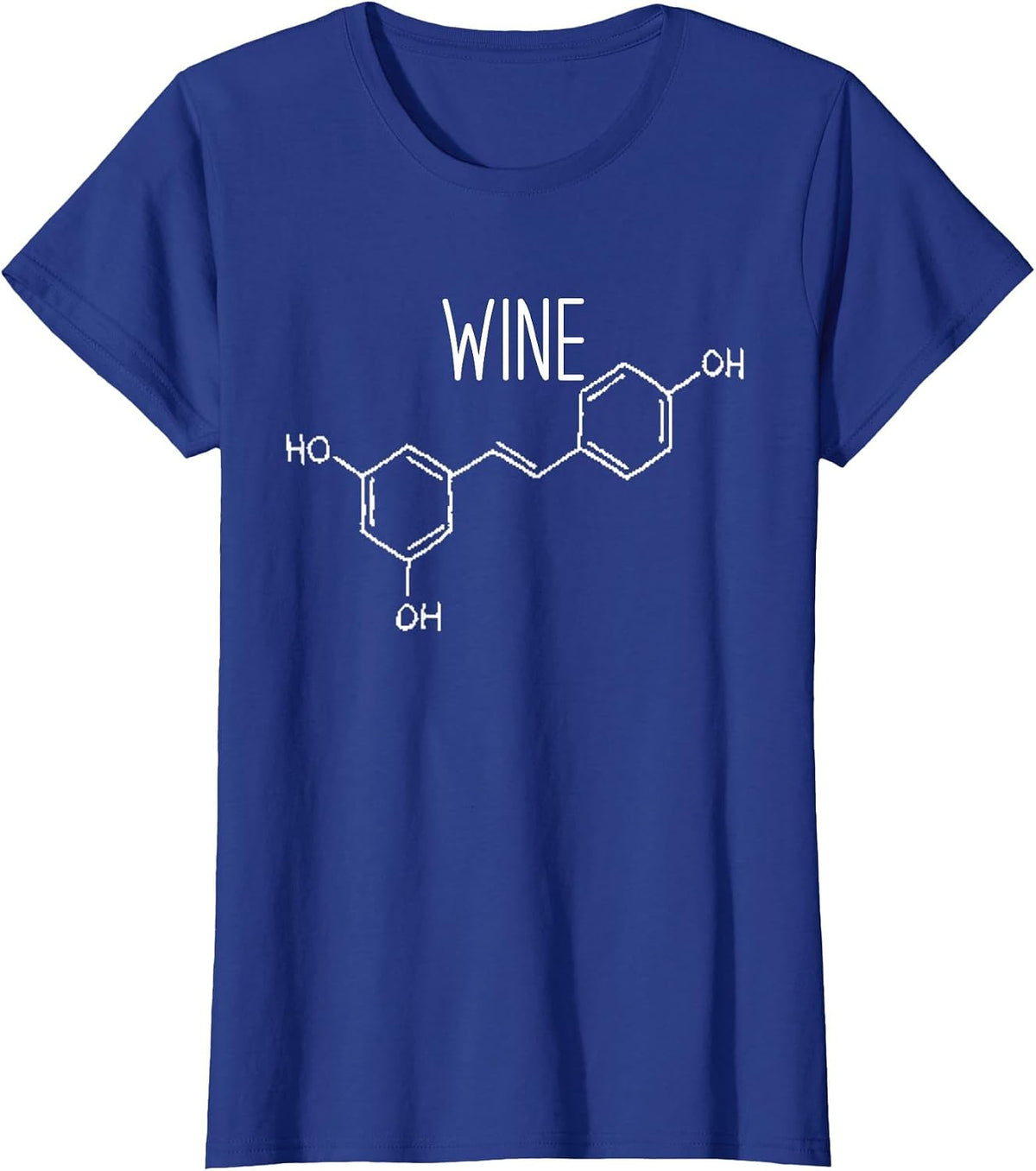 Wine Chemical Formula Organic Chemistry Wine Molecule T-Shirt - Royal Blue