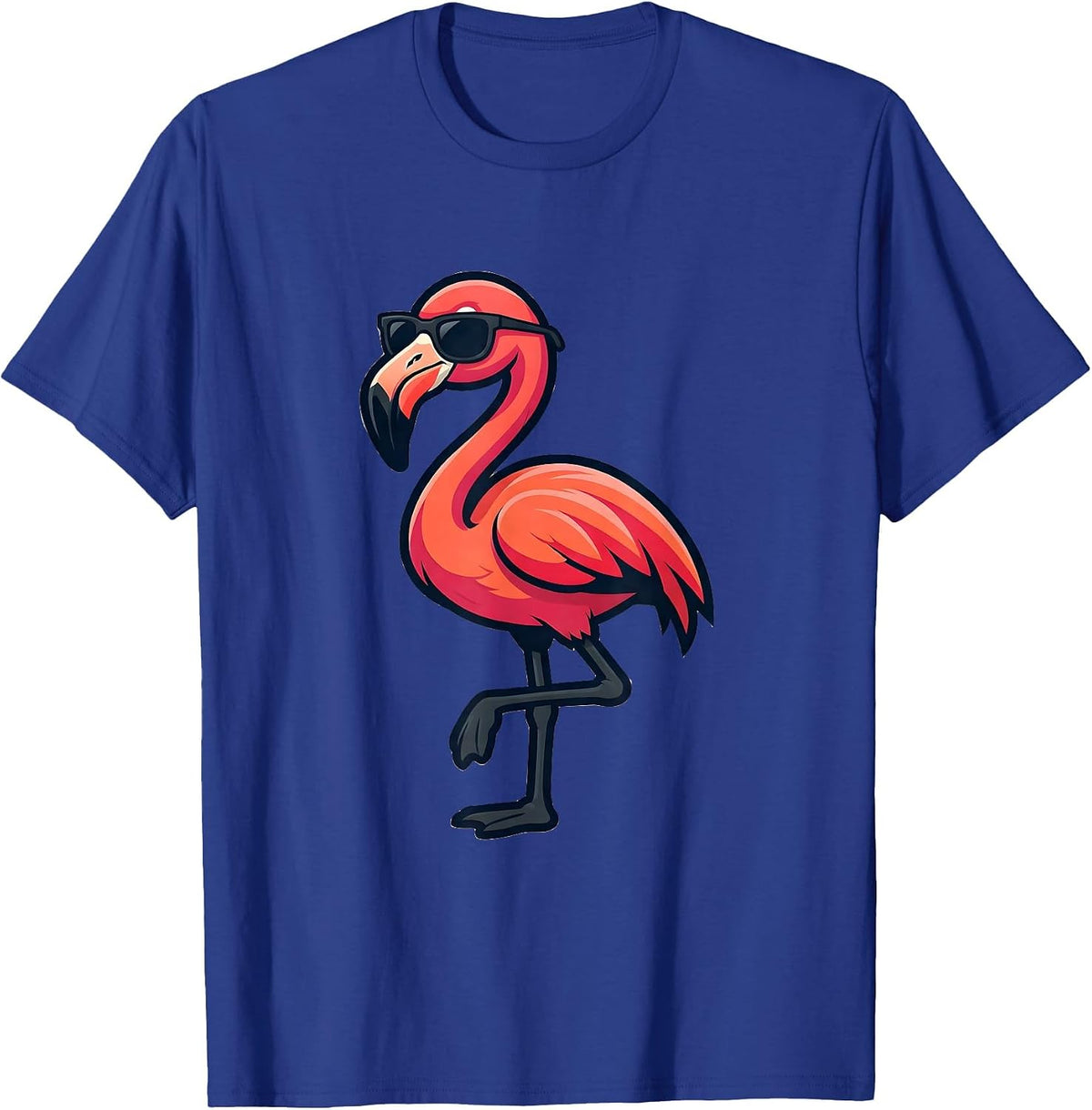 Flamingo Mascot Cool Novelty Bird Lover Gift T-Shirt, Men, Royal Blue, X-Large - As Pictured