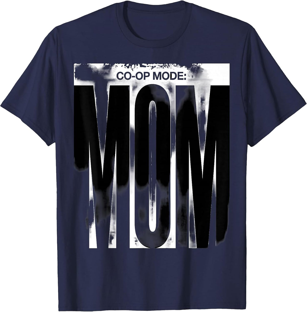 Co-Op Mode Mom Funny Gamer New Baby Mother Mamma T-Shirt - Navy Blue