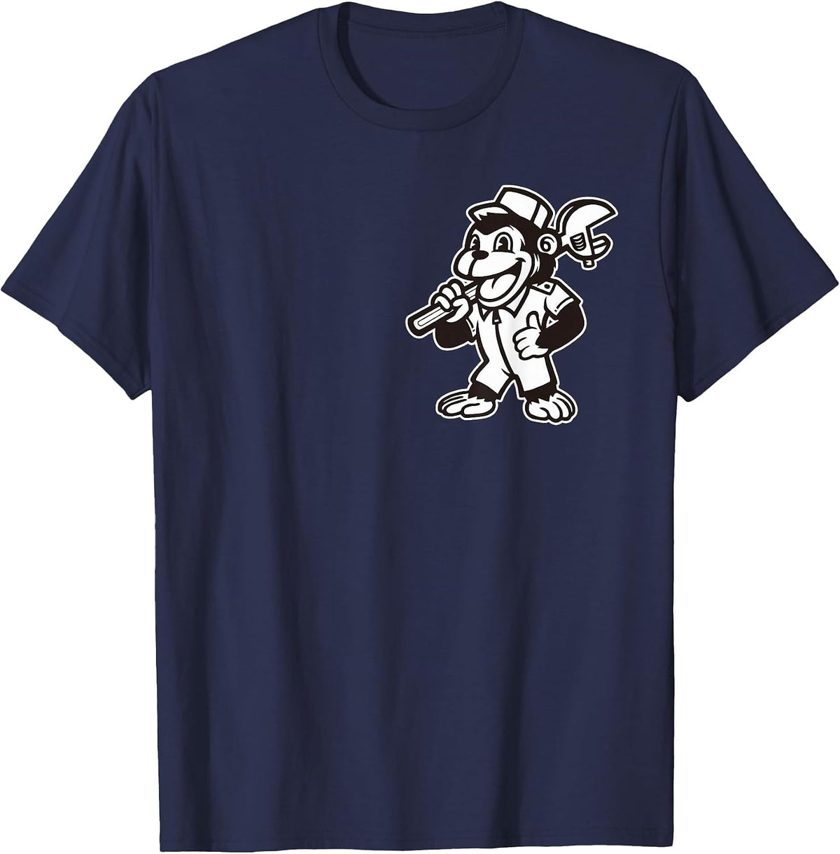Vintage Grease Monkey T-Shirt - Navy Blue