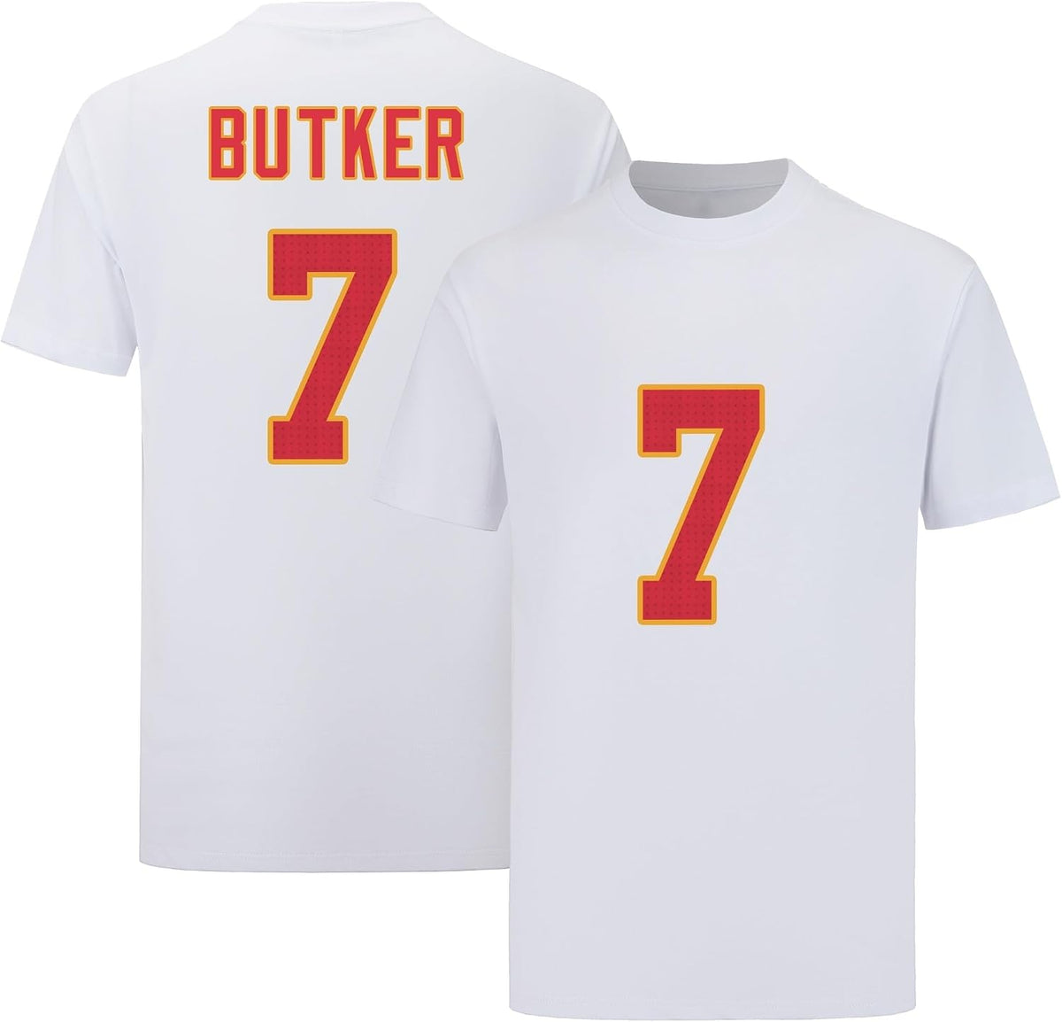 Mens/Women/Kid Football Stitched T-Shirt - Little Boy White-7