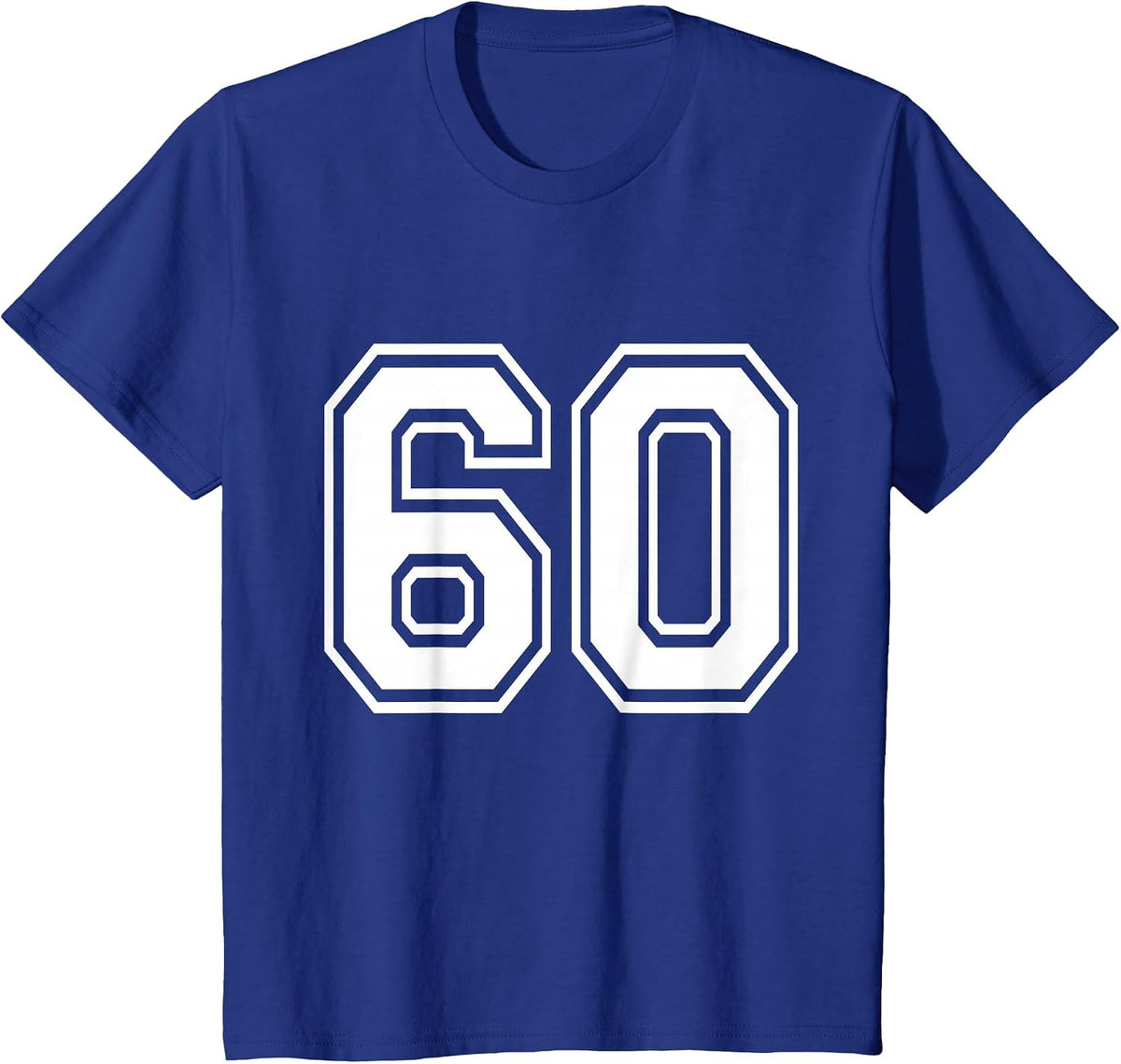 Number 60 Varsity Sports Team Jersey 60th Birthday 60 Years T-Shirt - Royal Blue