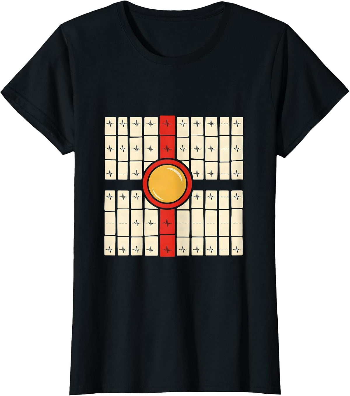 Cardiac Rhythm EKG Tech Humor Medical Gift T-Shirt - Black