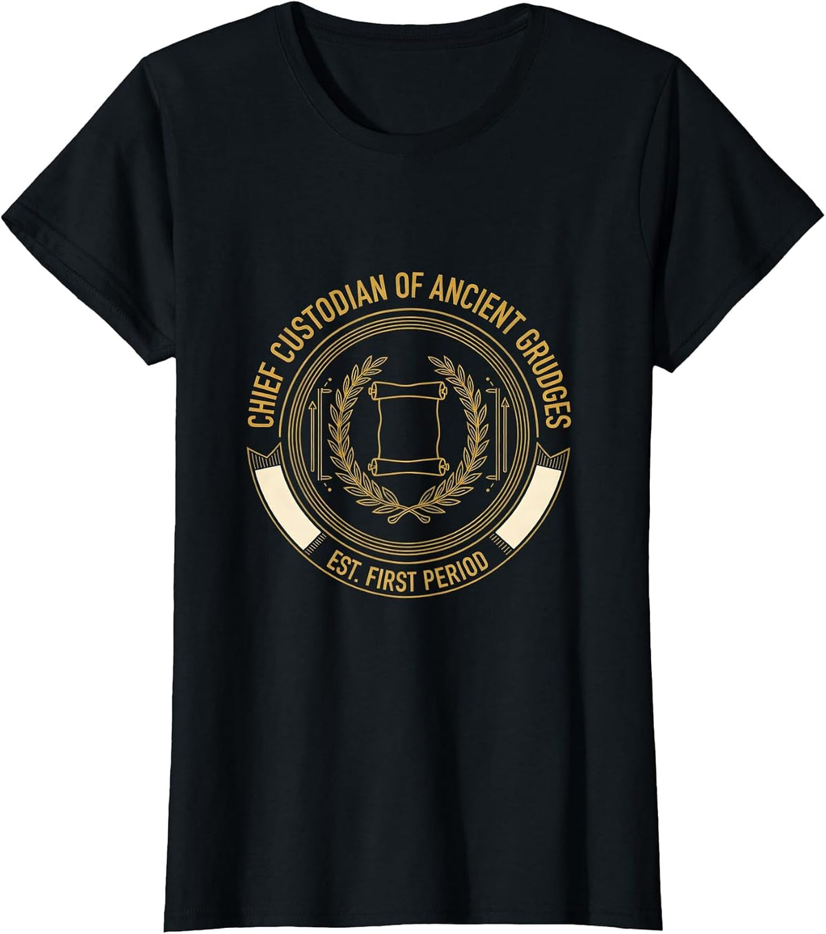 Chief Custodian Of Ancient Grudges Funny History Teacher T-Shirt - Black