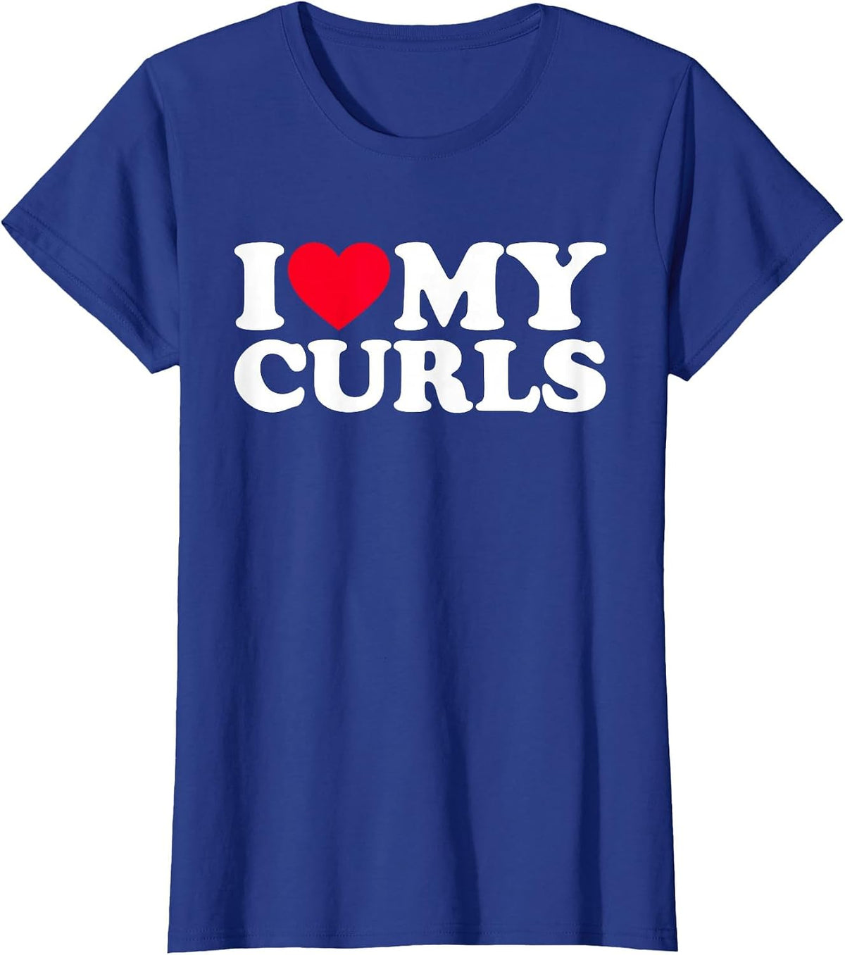 I Love My Curls T-Shirt - Royal Blue