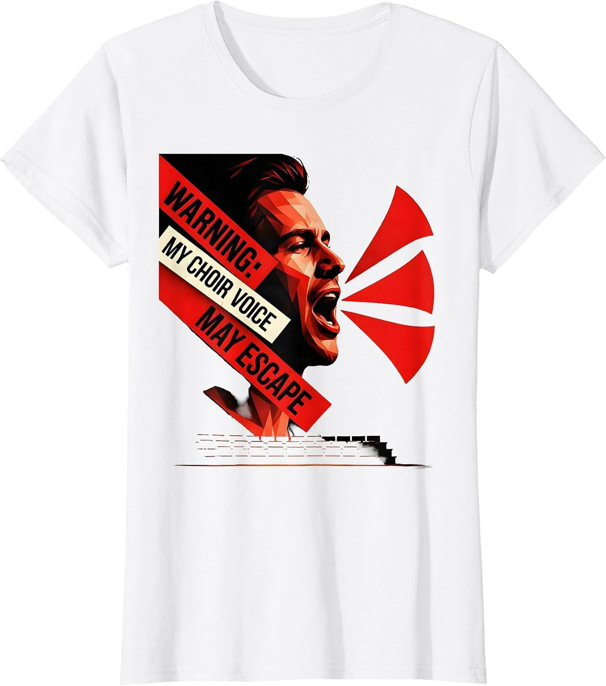 Warning: My Choir Voice May Escape Funny Choir Member Singer T-Shirt - White