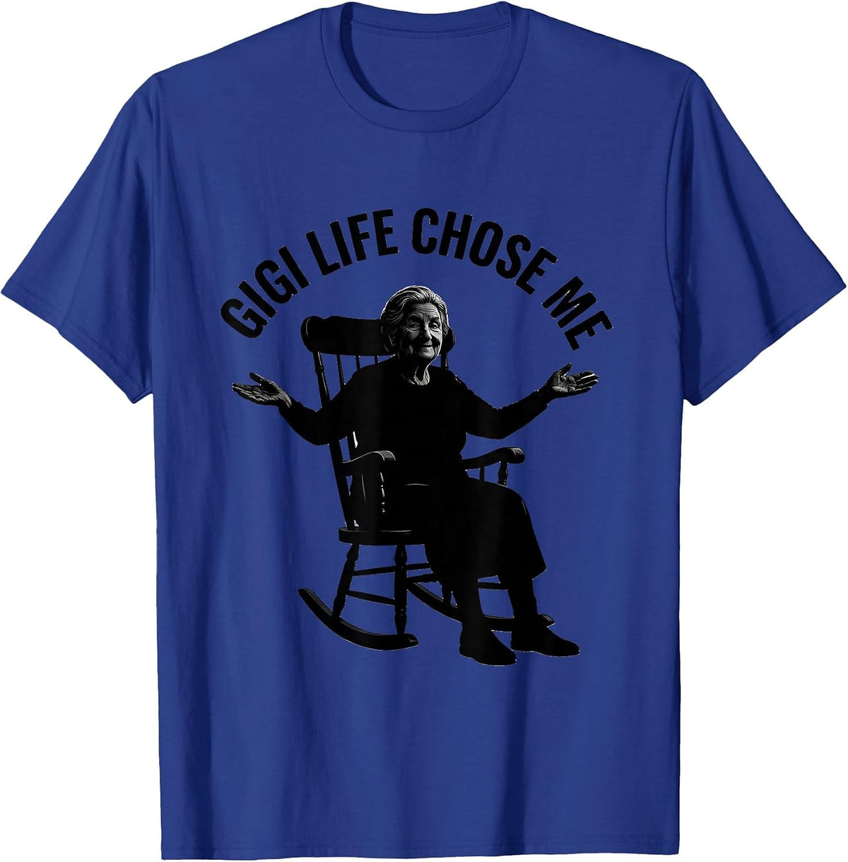 Men's Gigi Life Chose Me Grandma Design T-Shirt - Royal Blue