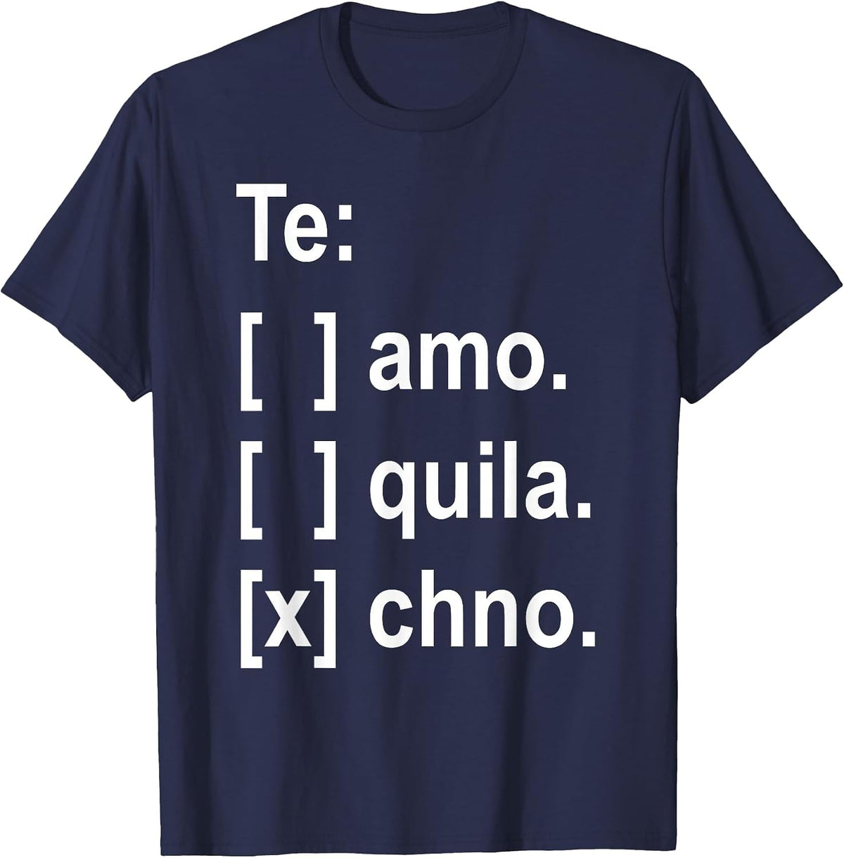 Te Amo Tequila Techno T-Shirt - Navy Blue