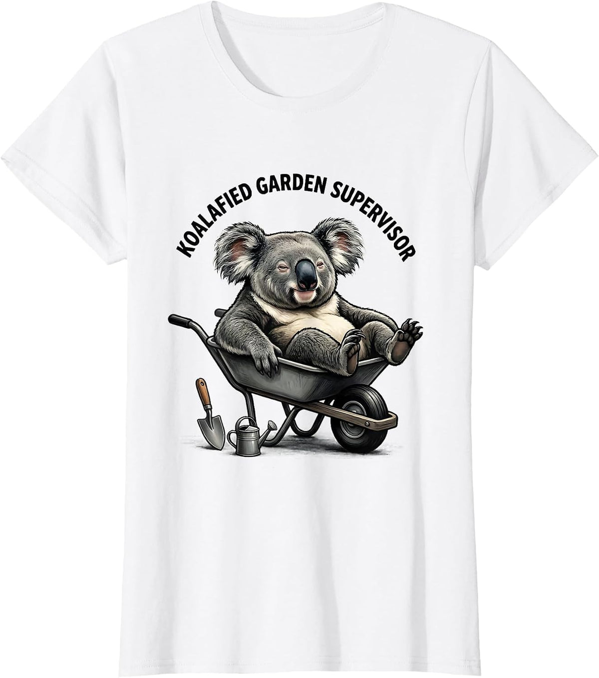 Koalafied Garden Supervisor Funny Koala Lover Cute Animal T-Shirt - White