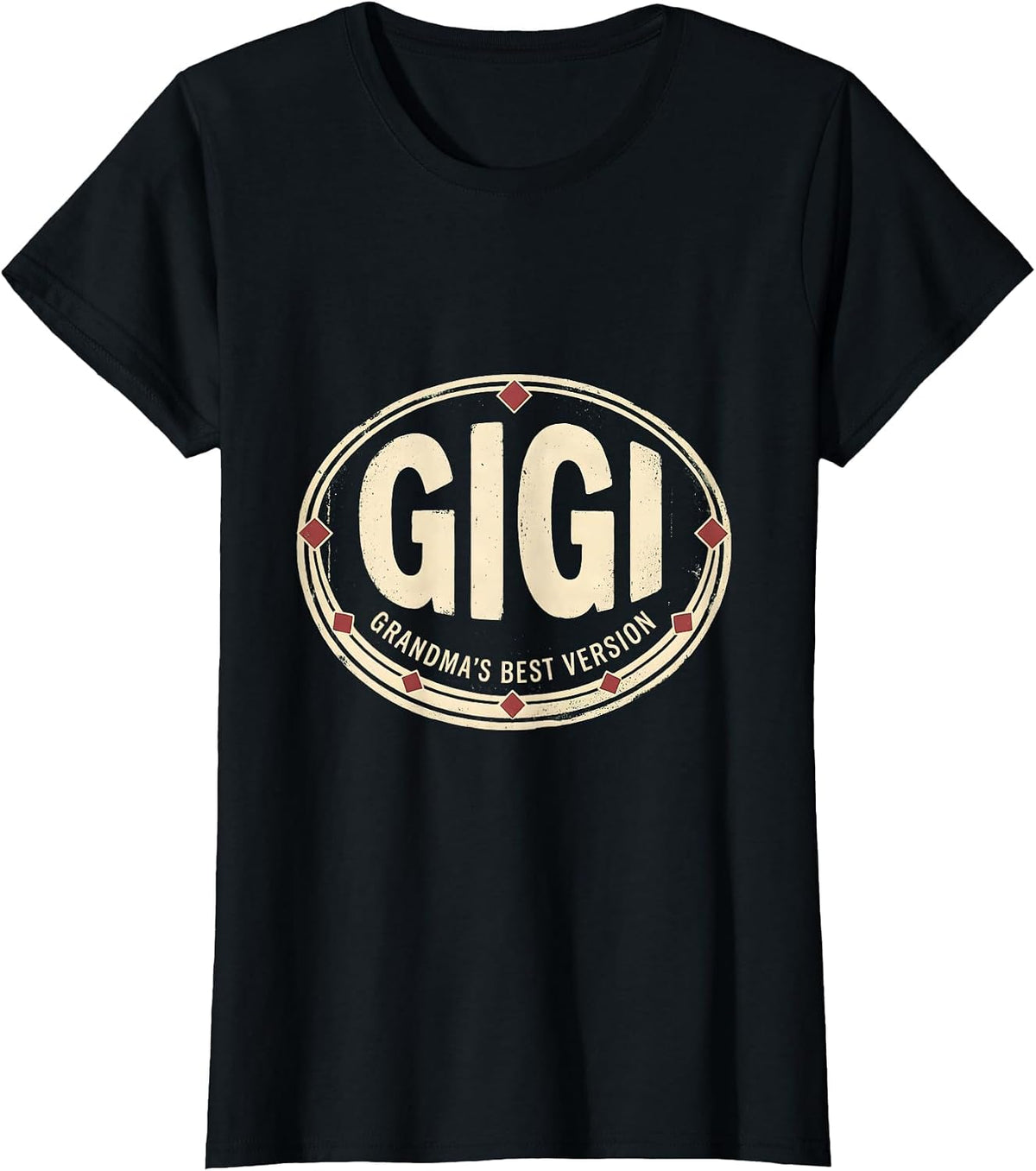 Women's Gigi Grandma's Best Version Vintage Funny Grandmother Gift T-Shirt - Black
