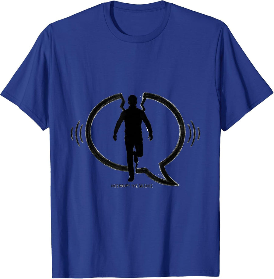 Interrupt The Silence Mental Health Awareness Statement T-Shirt - Royal Blue