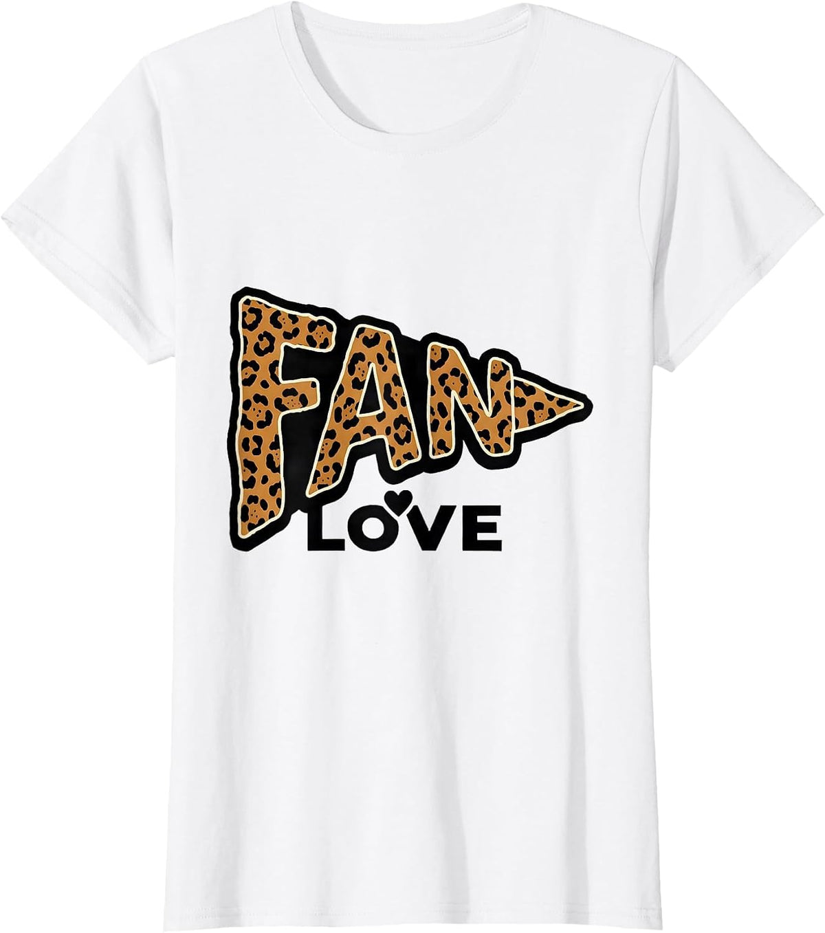 Fan Love Bold Leopard Print Role Pride Casual Wear T-Shirt - White