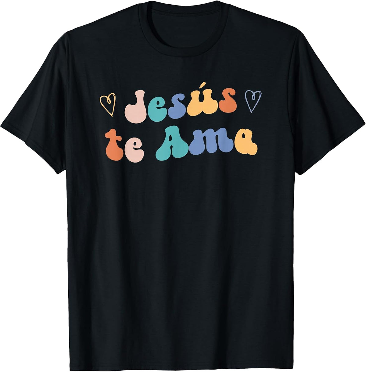 Jesus te AMA | Spanish Inspiring Loving Quote T-Shirt - Black