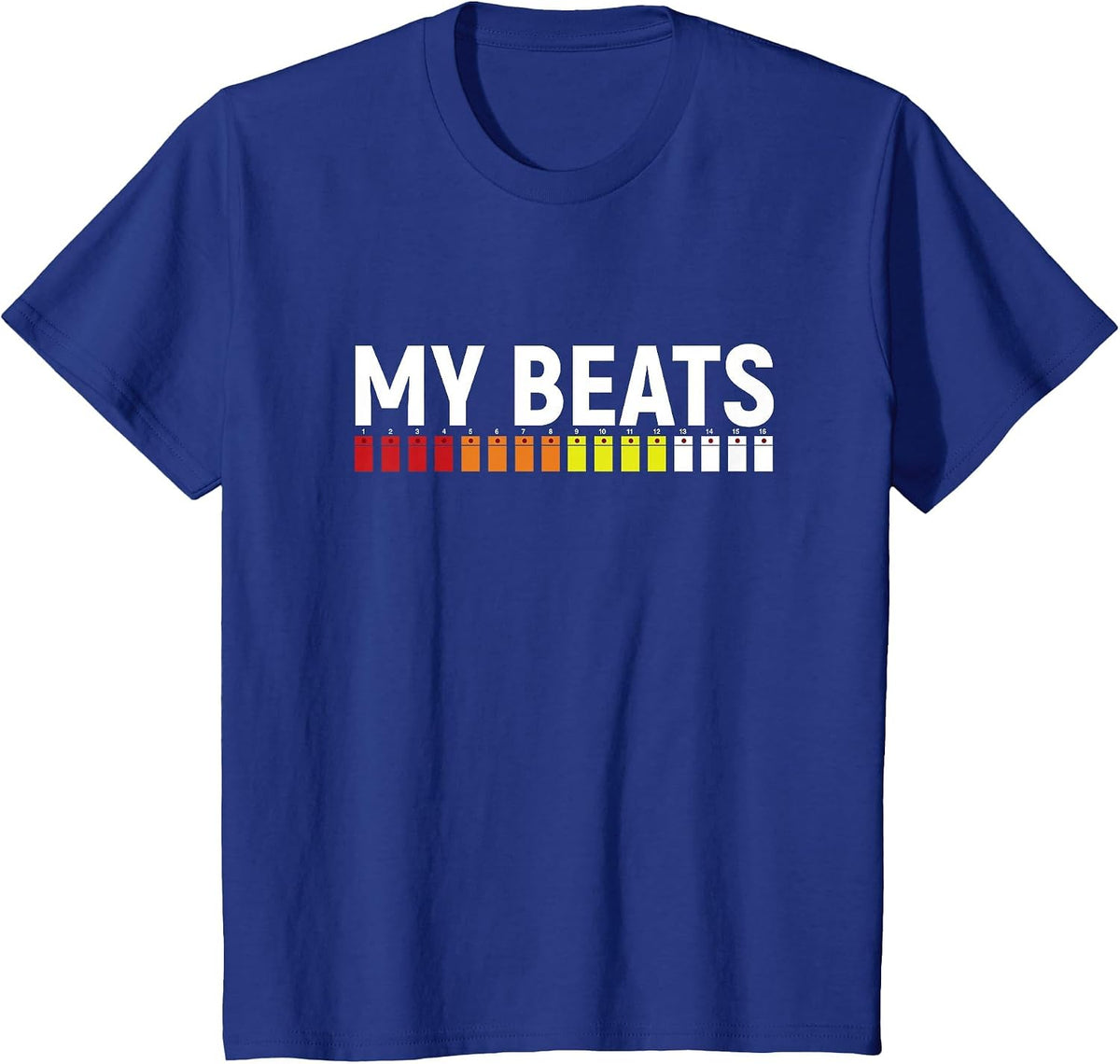 EDM 808 My Beats T-Shirt - Roland Drum Machine T-Shirt - Royal Blue