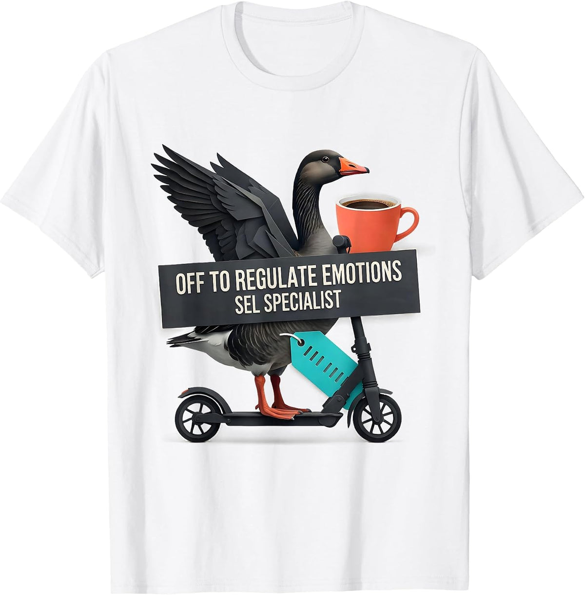 Men's Off to Regulate Emotions — SEL Specialist Funny T-Shirt - White