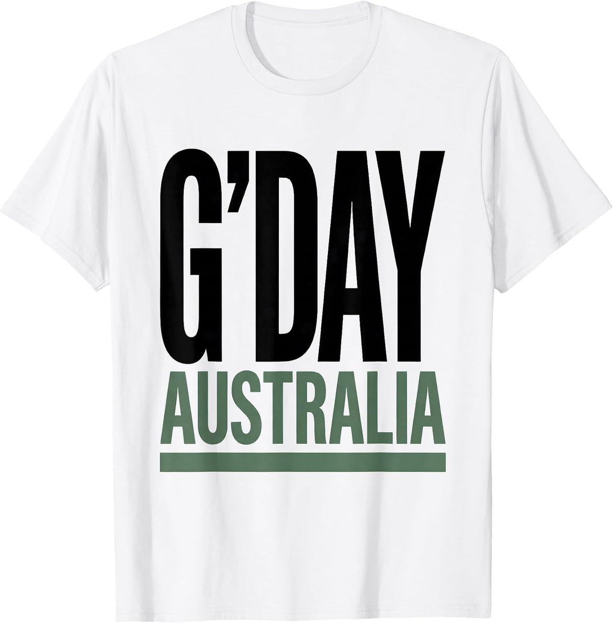 Men's G'DAY, AUSTRALIA Funny Australia Wildlife Novelty Souvenir T-Shirt - White