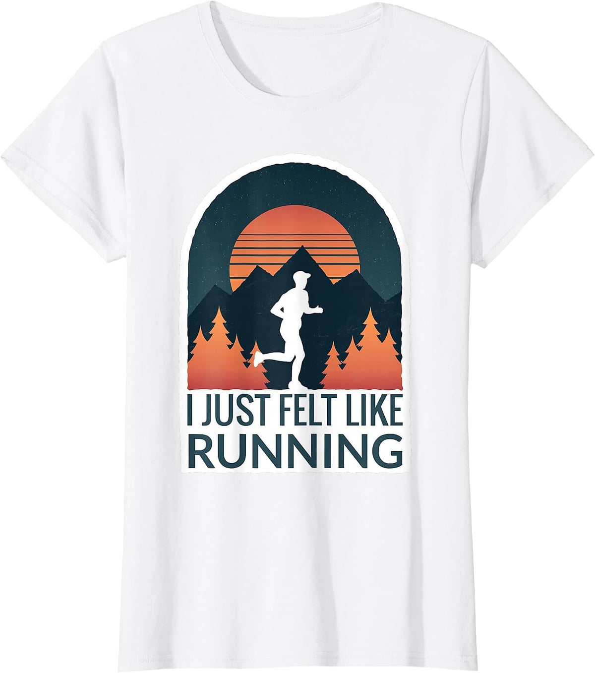 I Just Felt Like Running I Marathon Gump Jog T-Shirt - White