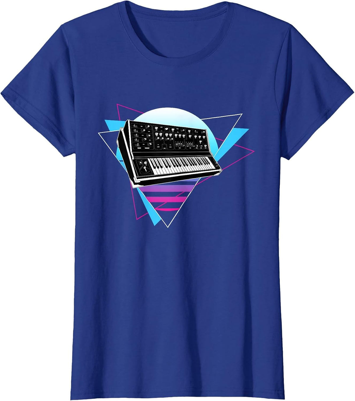 Modular Synthesizer Analog Vaporwave Techno T-Shirt - Royal Blue