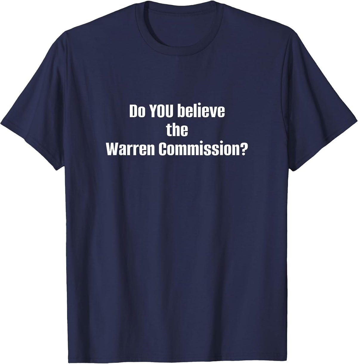 Warren Commission Inquiry JFK History Buff Conspiracy Theory T-Shirt - Navy Blue