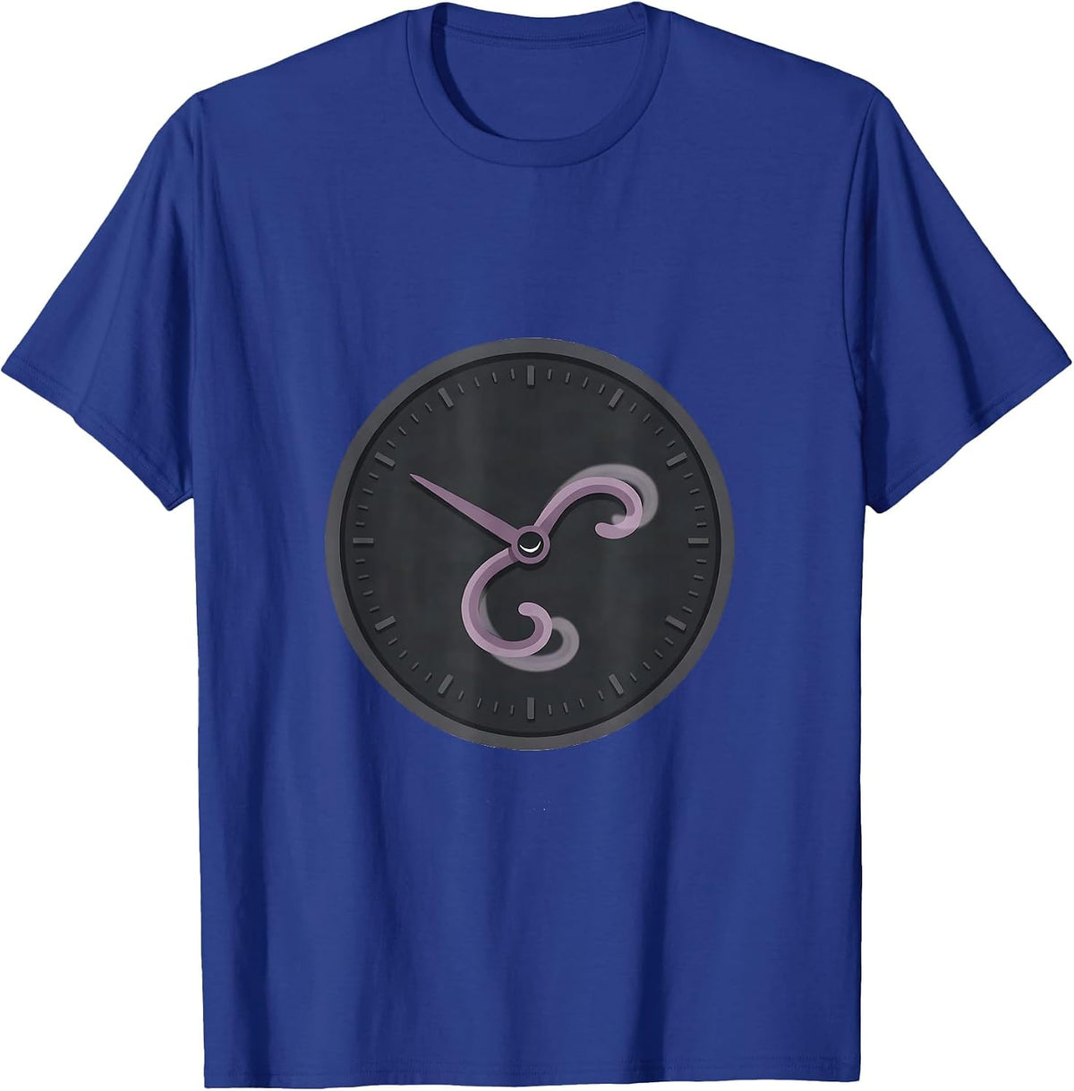 Cat Tail Clock Whimsical Literary Wonderland Fan T-Shirt - Royal Blue