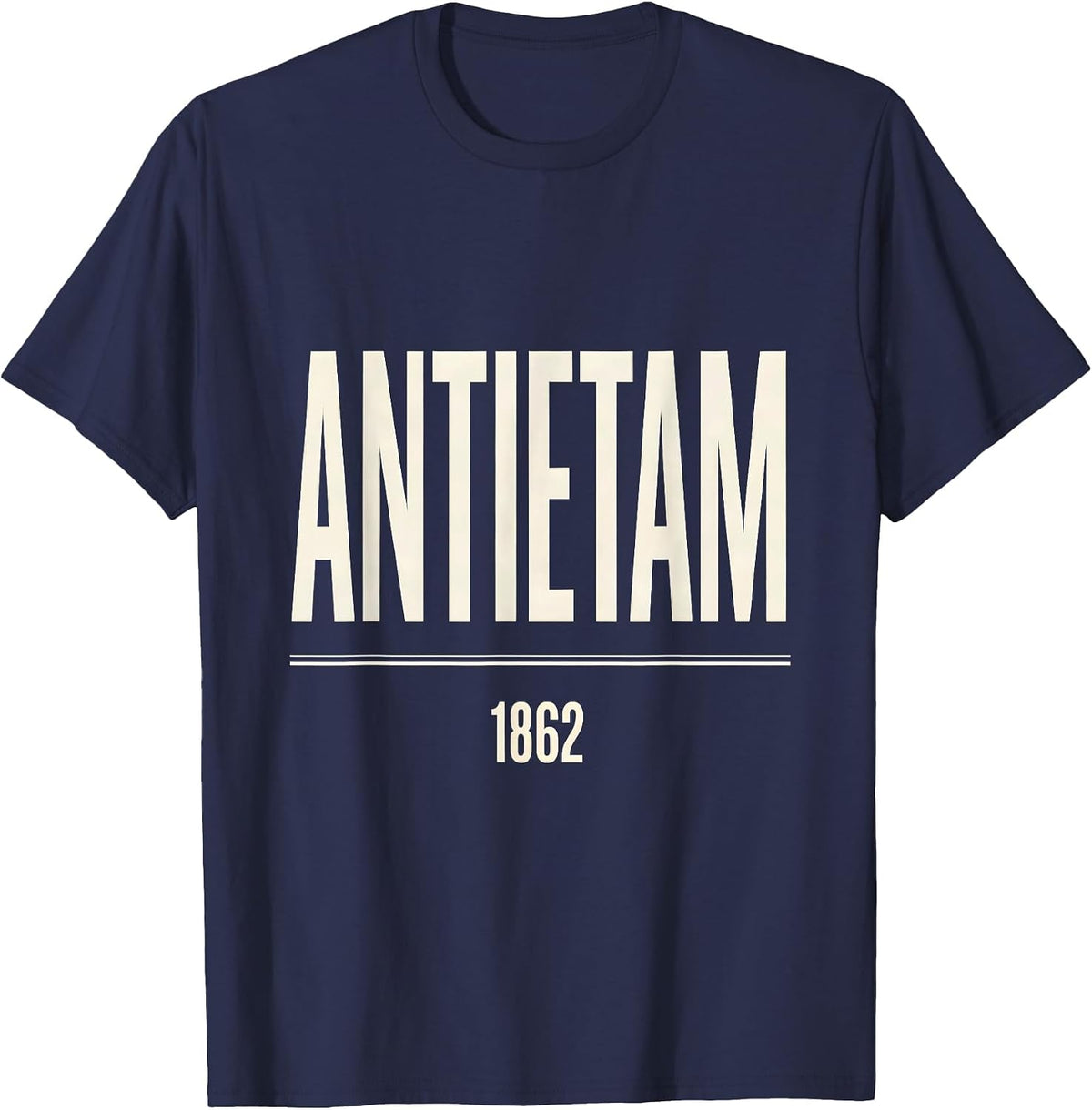 Antietam 1862 Civil War History Enthusiast Battlefield T-Shirt - Navy Blue