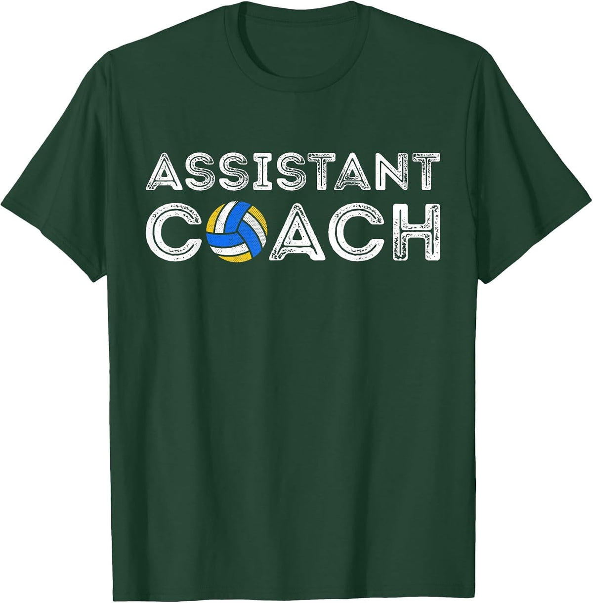 Volleyball Assistant Coach Appreciation Funny Coaching T-Shirt - Dark Green