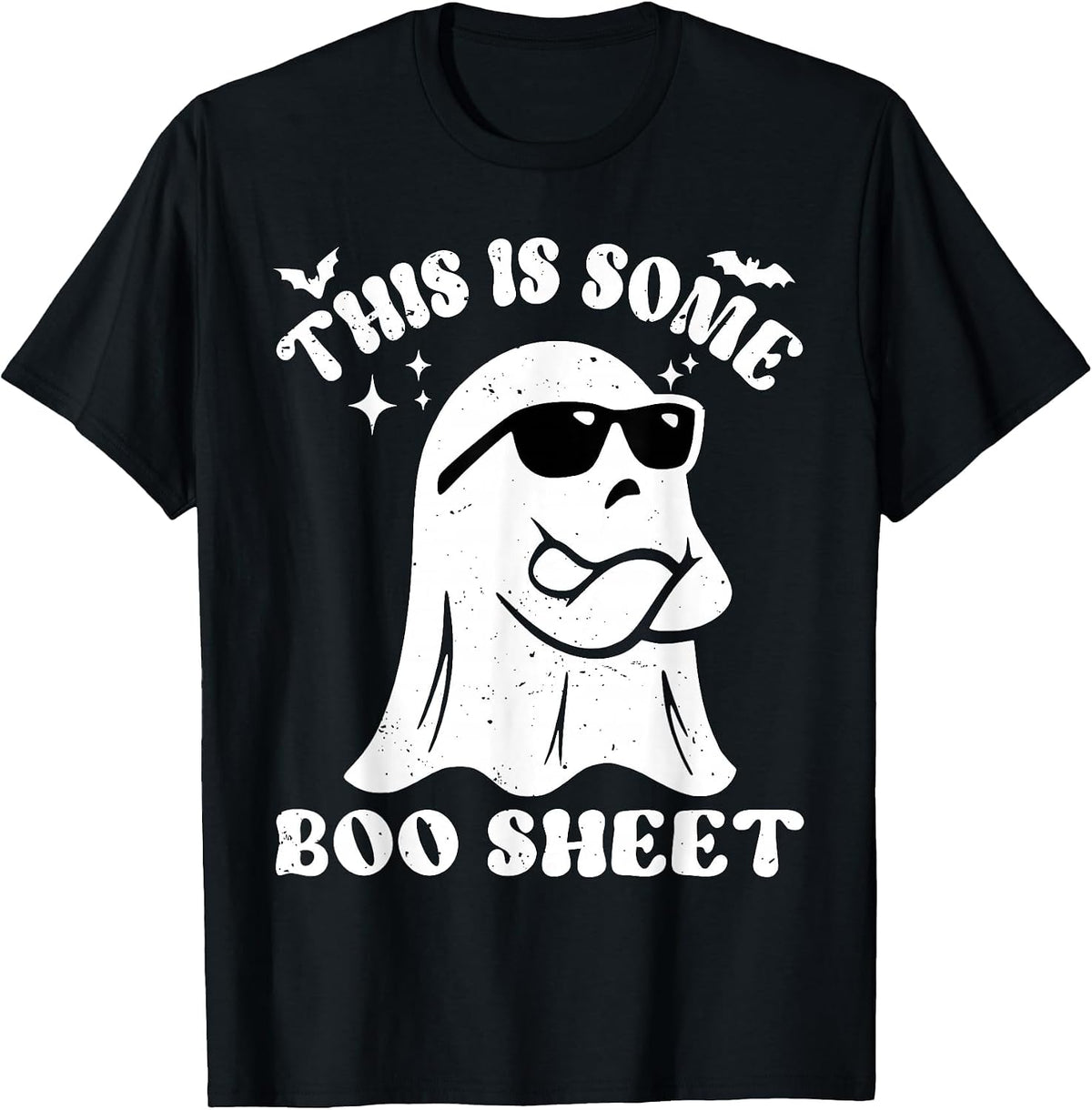 Funny Halloween Boo Ghost Sunglasses This is Some Boo Sheet T-Shirt - Black