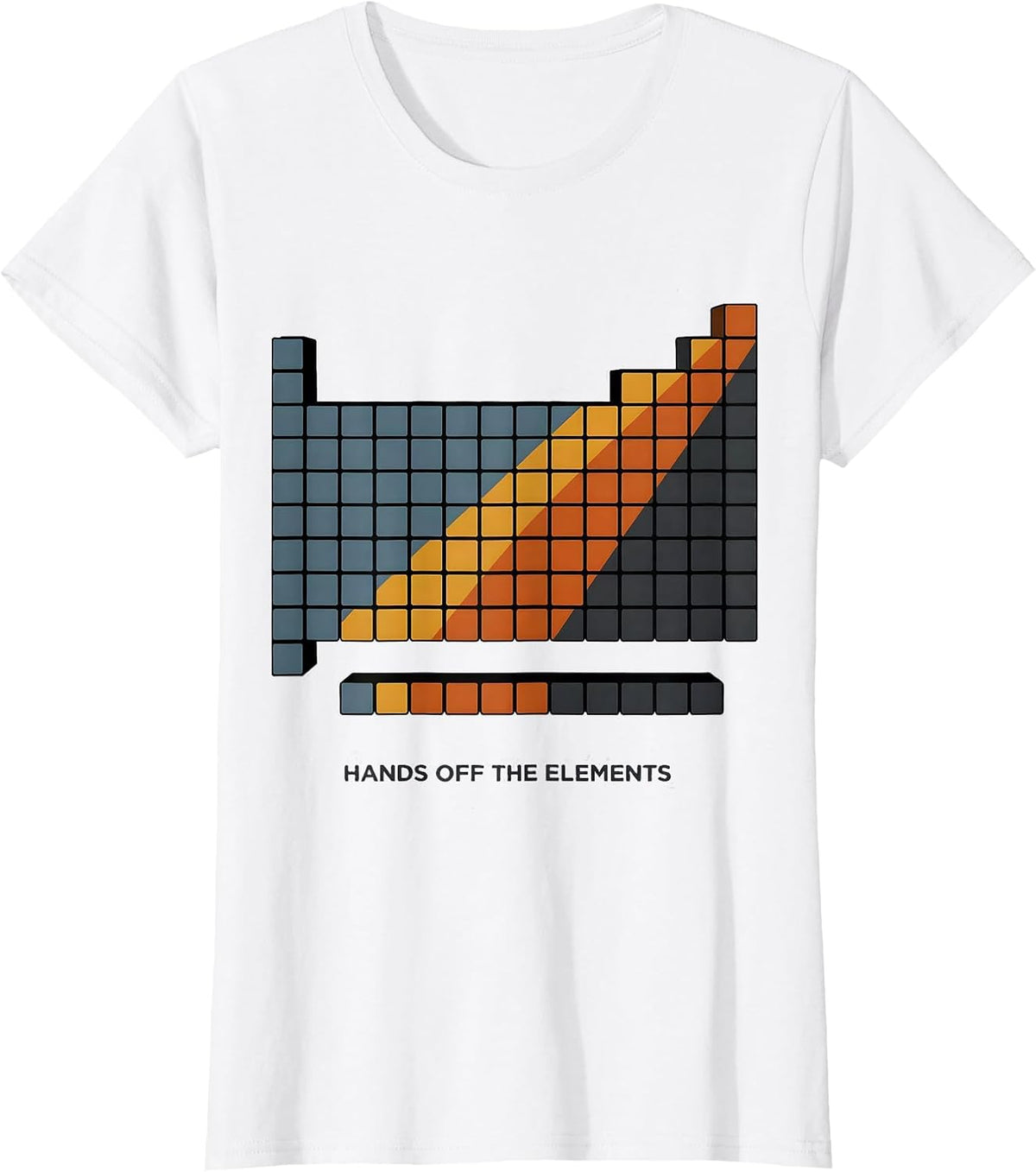 Hands Off The Elements Funny Periodic Table Chemistry T-Shirt - White