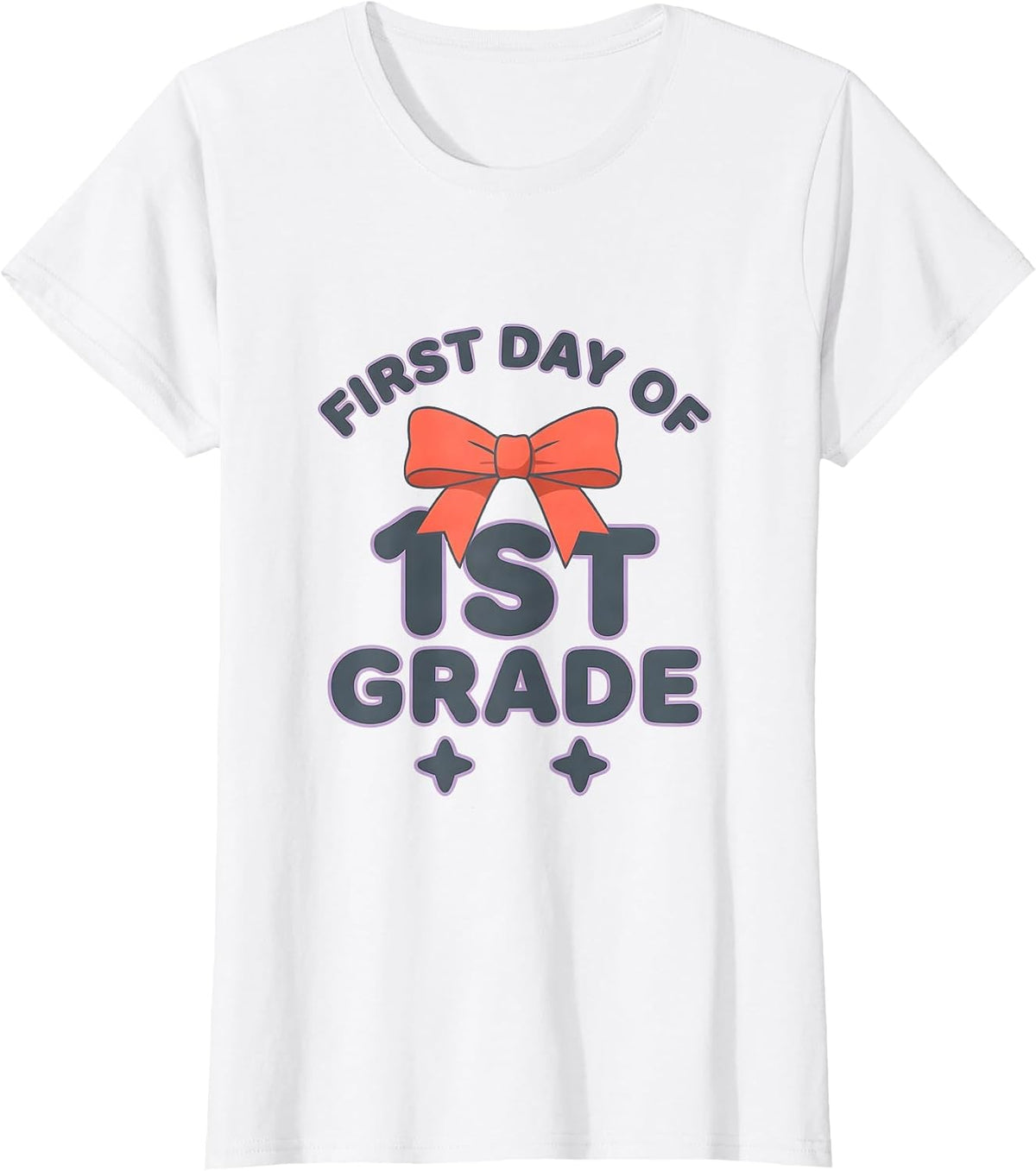 First Day Of 1st Grade Coquette Bow Back To School Girly T-Shirt - White