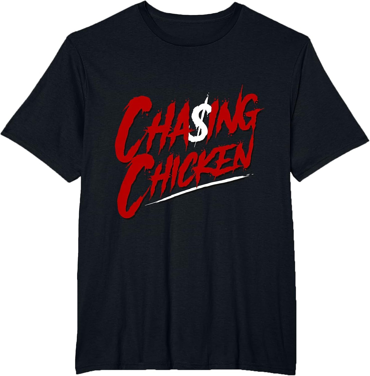 Chasing Chicken, Rap Shirts, Get Money Chasing Chicken Retro T-Shirt - Black