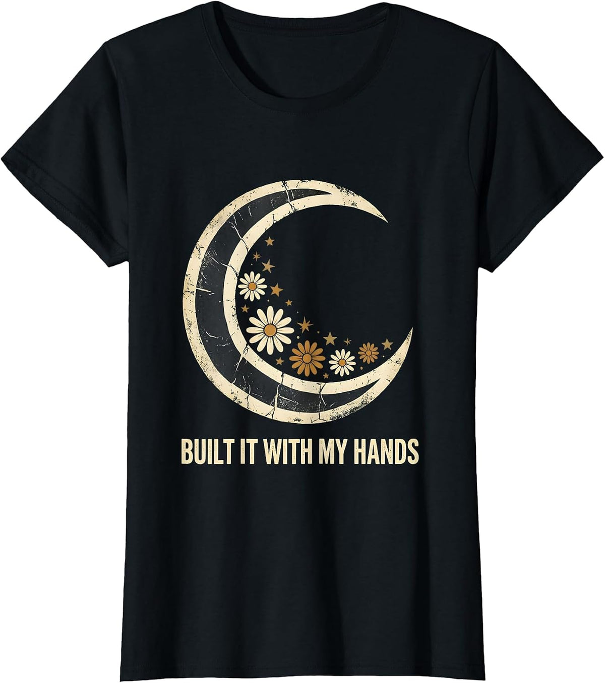 Built It With My Hands Mechanic Pride Design T-Shirt - Black